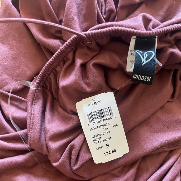 NWT Windsor Level Up Ruched Knit Midi Dress in Mauve - Picture 5 of 7